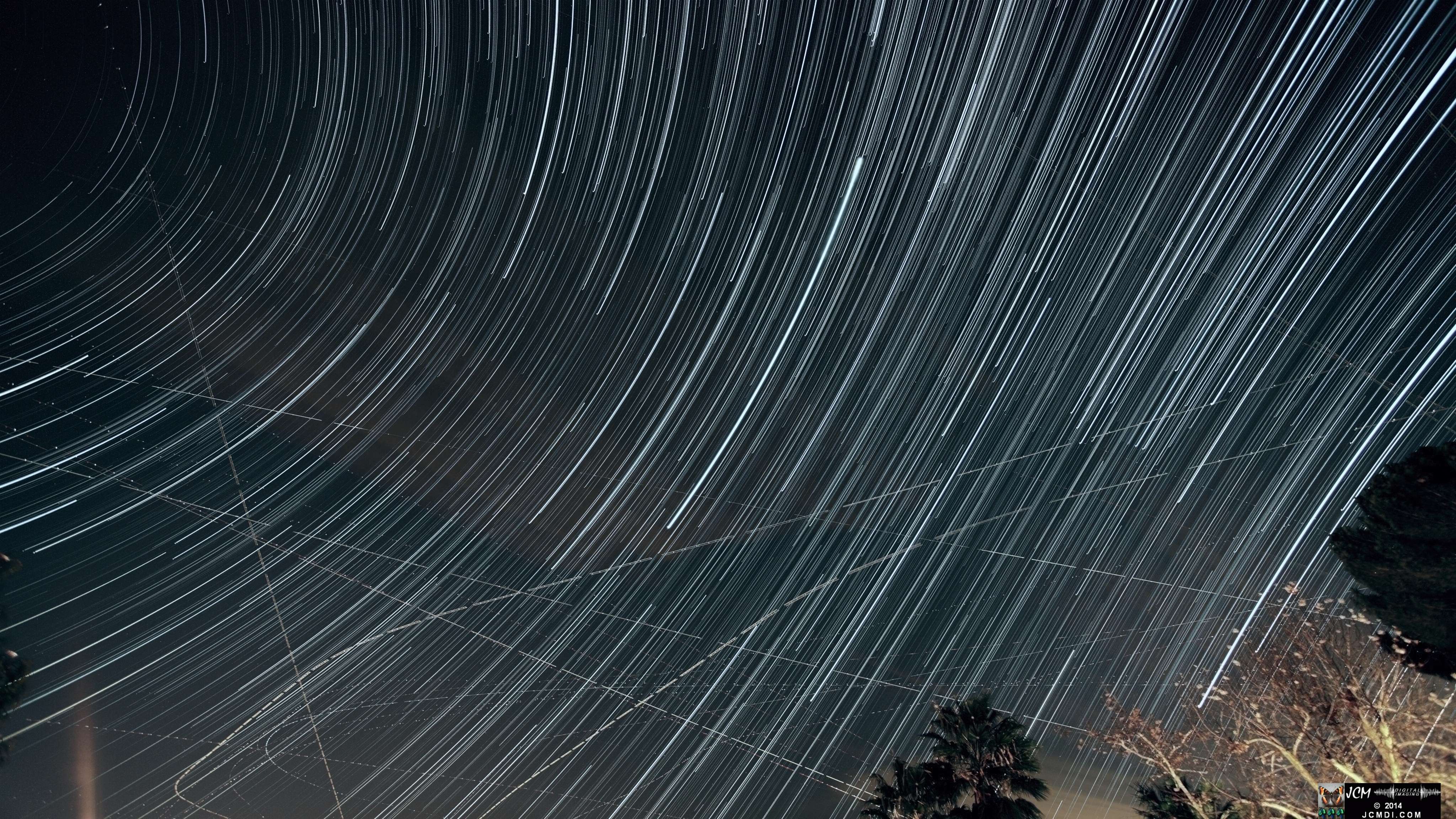 Composite star trail image from the beautiful JCMDI starspin video V13521o
